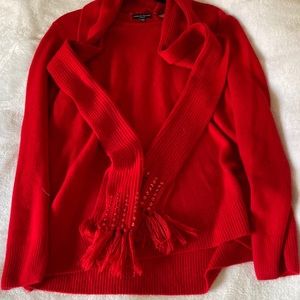 Red oversized sweater